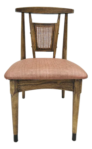 1980s Mid century Modern Rustic Asian Style Dining Chair