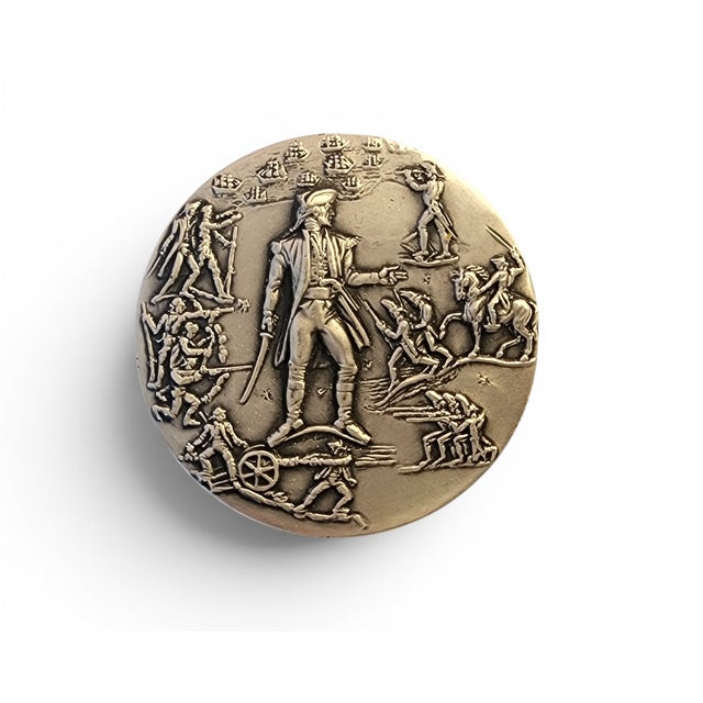 83 grams of solid .999 pure silver high relief commemorative coin, weighs in at 83.1 grams total. Sculpted by Michael...