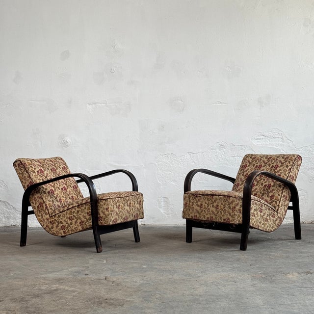 Mid-Century Modern Lounge Chairs by Karel Koželka & Antonín Kropáček, 1960s, Set of 2 For Sale - Image 6 of 11