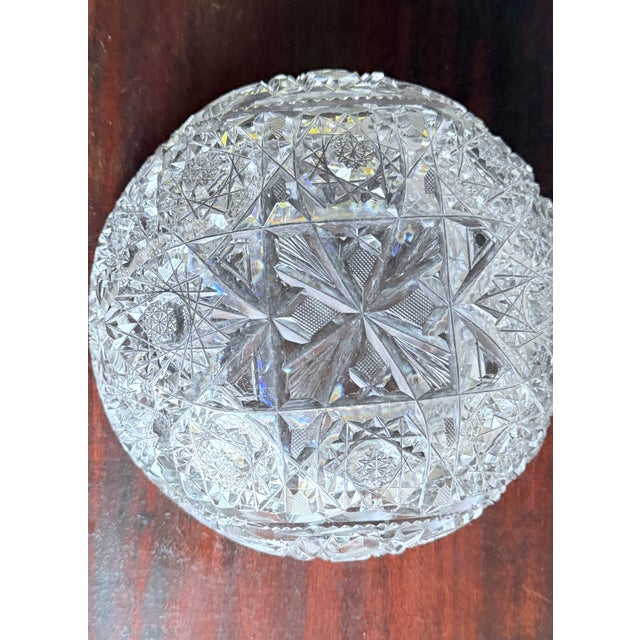 American Brilliant Period (Abp)Cut Glass Crystal Bowl, Hobstar and Fan Motif, Circa 1876–1917 For Sale In New York - Image 6 of 10