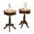 Classic Round Pedestal Side Table With Marble Top, Solid Wood & Hand-Gilded Gold Leaf Details For Sale