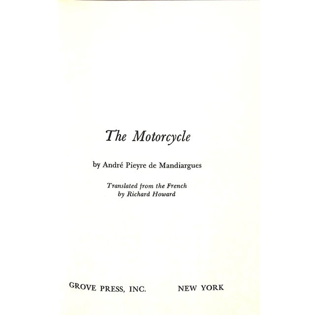 Traditional "The Motorcycle" 1965 De Mandiargues, Andre For Sale - Image 3 of 5