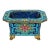 Chinese Antique Cloisonne Censer Brass Incense Burner Turquoise Enamel For Sale