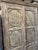 Brown Antique Sunburst Carved Cabinet – Vintage White Distressed Armoire Wardrobe For Sale - Image 8 of 11