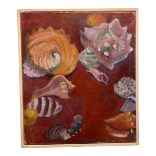 Contemporary Shell Still Life Oil Painting by Megan Williamson For Sale