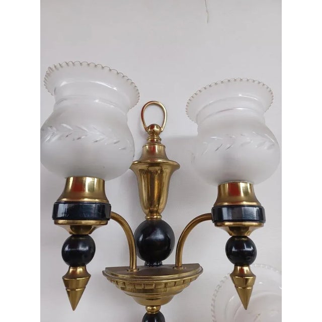 Wall Lights in Bronze, 1920s, Set of 2 For Sale - Image 3 of 9