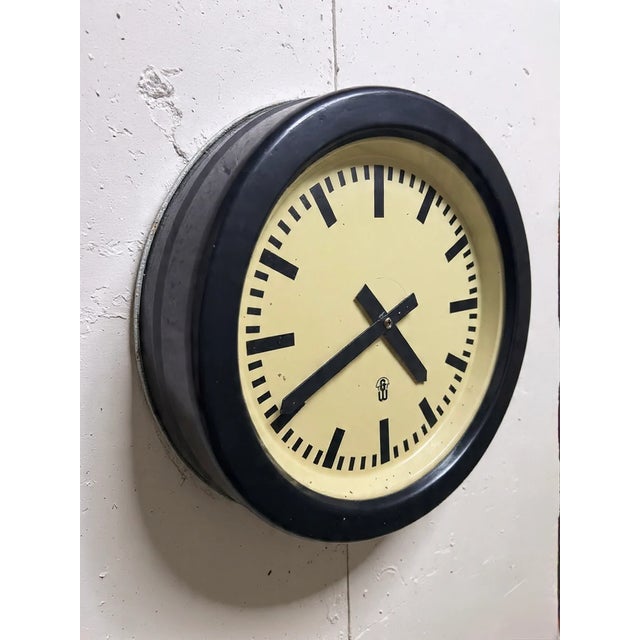Large Industrial Factory Clocks from GW, East Germany, 1960s For Sale - Image 4 of 9
