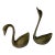 Vintage Art Deco Brass Swan Sculptures For Sale