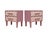 Italian Nightstands in Pink and White Murano Glass with Brass from Justfurnituress SRL, Set of 2 For Sale - Image 4 of 6