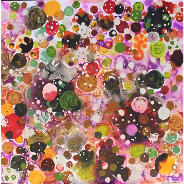 Stay for a While, Original Abstract Painting by Lisa Finlayson For Sale