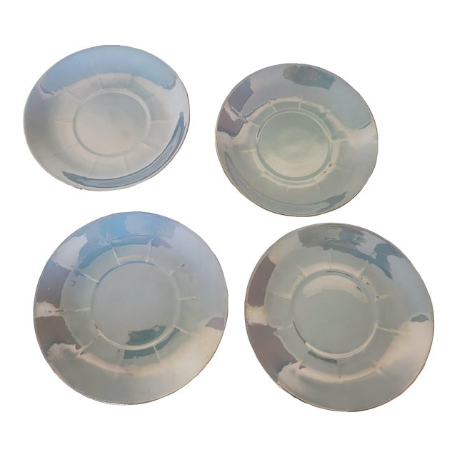 1940s Pearlescent Small Dessert or Bread Plates From Germany - Set of 4 For Sale