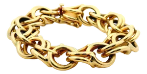 Vintage Italian 14k Gold Chunky Link Bracelet, 92 Grams