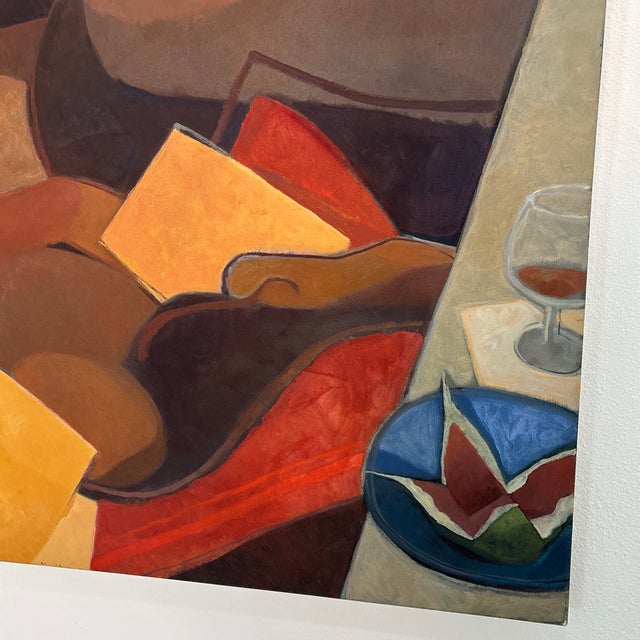 1990s Abstract Painting on Canvas by Gary Kelley Titled the Love Letter For Sale - Image 5 of 9