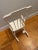 Wood 1970s Vintage White Wooden Children’s Rocking Chair With Black Etching and Music For Sale - Image 7 of 11