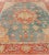 Early 20th Century Antique Turkish Oushak Rug on a Blue Background and Orange-Red Color Border For Sale - Image 5 of 12