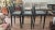 Modern Set of 3 Modern Charcoal Gray Upholstered Counter Stools For Sale - Image 3 of 5