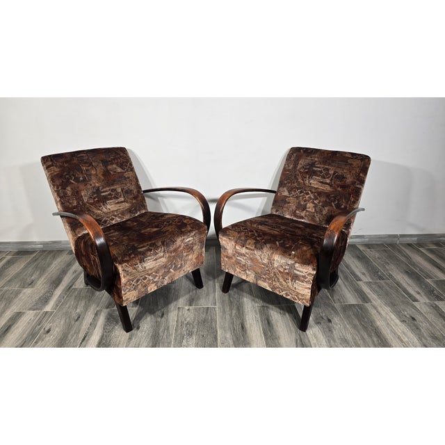 Vintage Armchairs from Jindrich Halabala, 1940s, Set of 2, in Good conditions. Designed 1920 to 1949 I have official proof...