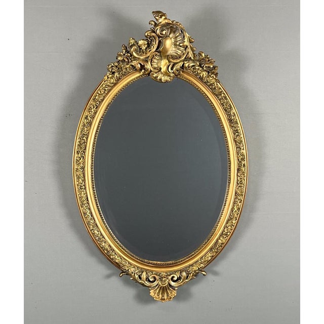 19th Century Louis XV Oval Giltwood Mirror For Sale - Image 13 of 13