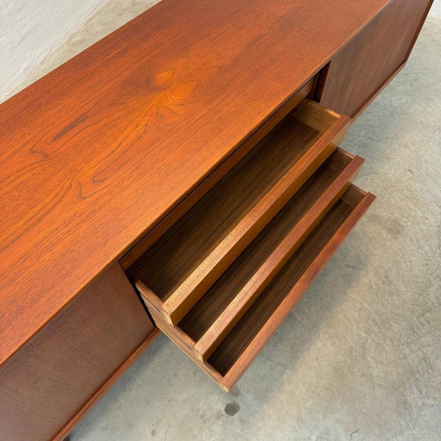 Wood 1960s Danish Teak Sideboard Attributed to Kai Kristiansen for Schou Andersen Møbelfabrik For Sale - Image 7 of 8