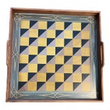 Late 20th Century Maitland-Smith Style Decorative Game Board Tray For Sale