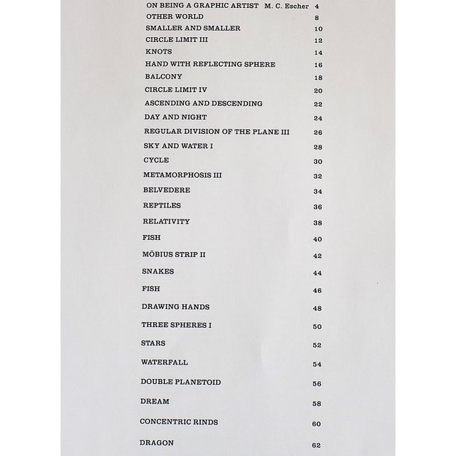 Abstract Vintage 20th Century Signed/Dated M. C. Escher Lithograph - "Cycle" For Sale - Image 3 of 4