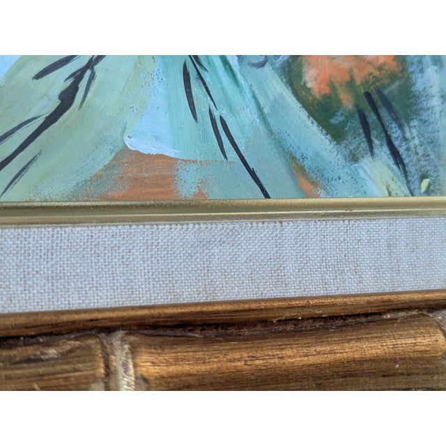 Original Abstract Still Life Floral Bouquet Painting Framed For Sale - Image 4 of 8