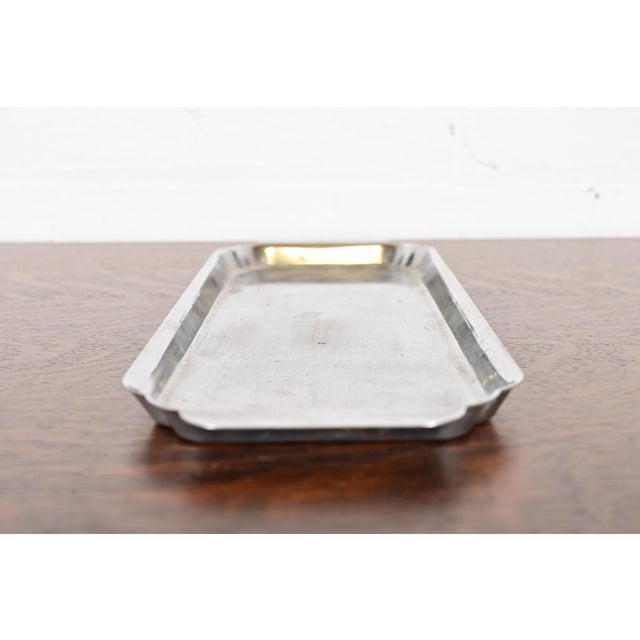 Chase Antique Art Deco Chrome-Plated Serving Tray, Circa 1930s For Sale In South Bend - Image 6 of 11