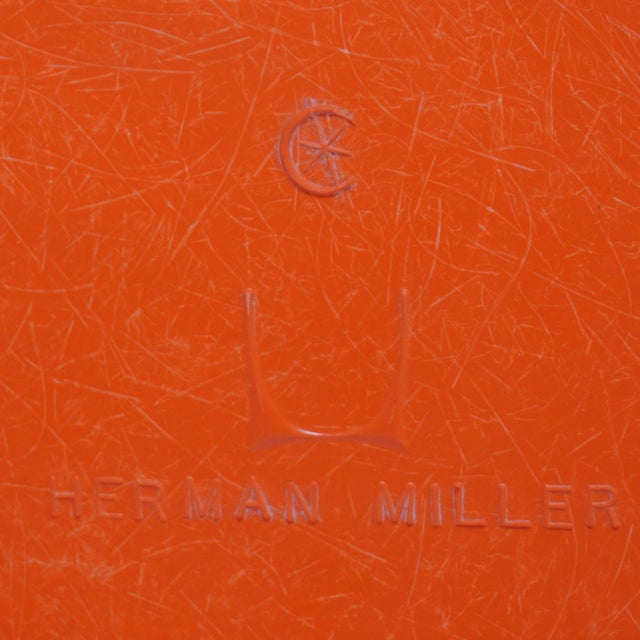 Metal Vintage Herman Miller Shell Chair With Table For Sale - Image 7 of 7