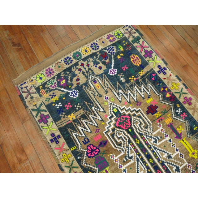 Early 20th Century Funky Turkish Anatolian Runner - 3'4" x 9'8" For Sale In New York - Image 6 of 9