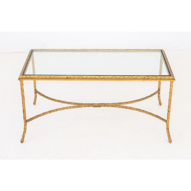 Metal Maison Bagues Gilt Bronze Coffee Table For Sale - Image 7 of 7