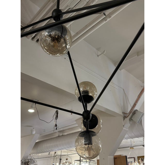 Modern Possini Euro Gable 10-Light Modern Chandelier For Sale - Image 3 of 12
