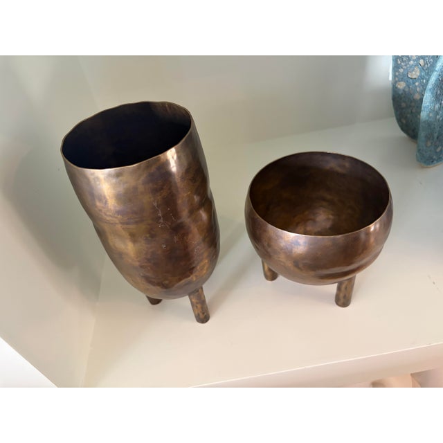 The Alchemy Container Collection is made of brass that has been oxidized, therefore each piece is inherently unique.