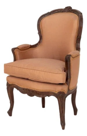Louis XV Silk Upholstered Child's Bergere