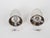 1950s Nickel-Plated Brass Acorn Flush Mounts – Hand-Cut Crystal Shades - a Pair For Sale - Image 4 of 9