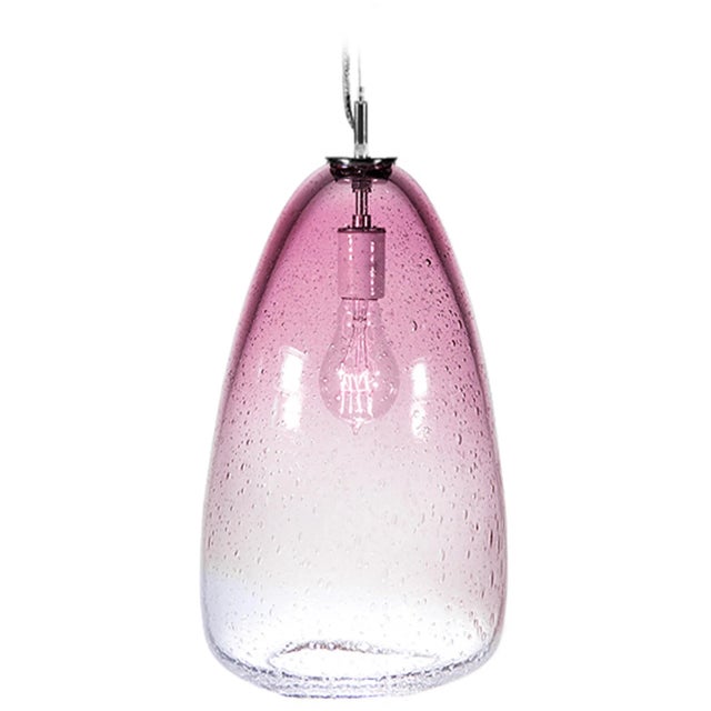 Tempo Summit Pendant Light from the Fizz Collection in Rose Quartz For Sale - Image 4 of 4