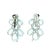 Italian Aquamarine and Diamond Chandelier Earrings in 18k White Gold, Circa 1990, Pair For Sale - Image 9 of 13