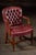 Burgundy Late 20th Century Pair of Tufted Leather Round-Back Dining Chairs in Burgundy For Sale - Image 8 of 12