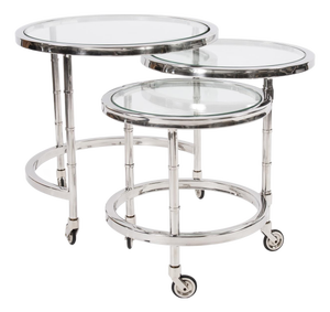 Telescoping Stainless Steel Bar Cart