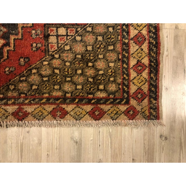 Tribal Anatolian Handmade Red Bohemian Rug For Sale - Image 6 of 11