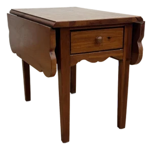 Vintage Broyhill Pine Drop Leaf Side Table