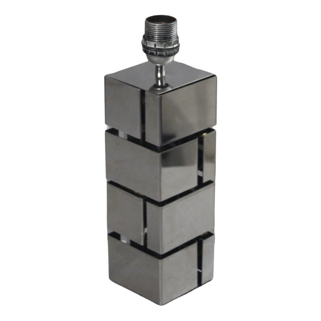 Vintage Chromed Lamp Base by Curtis Jeré, 1970s For Sale