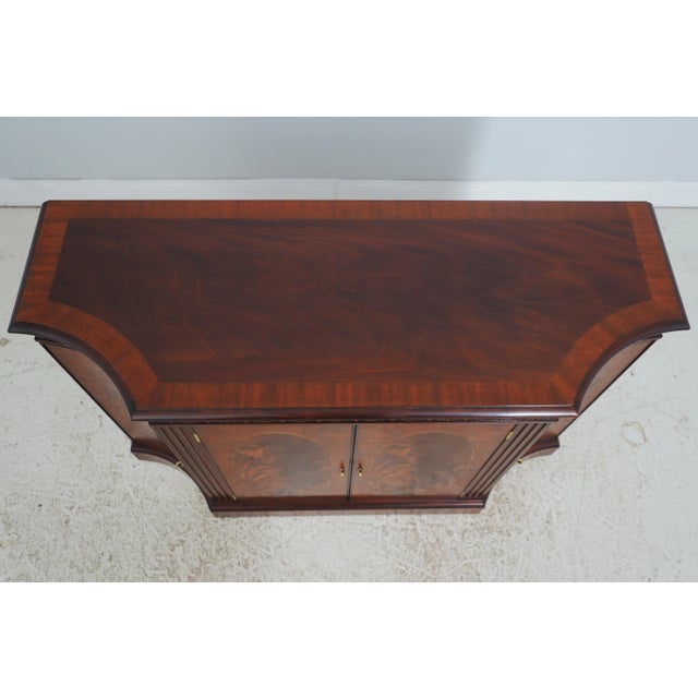 Wood Henkel Harris Mahogany Inlaid Four Door Server Credenza For Sale - Image 7 of 18