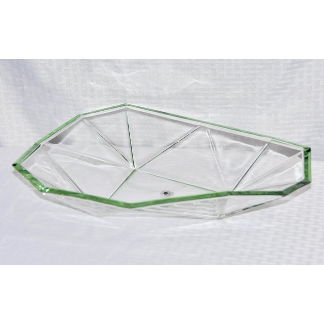 1960s 1960s Art Deco Walther Glas Green Uranium Glass Bowl For Sale - Image 5 of 5