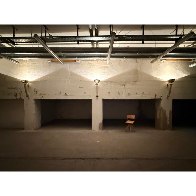 Large Art Deco Style Custom-Made Chrome-Plated Brass Wall Lamps, France, 1950s, Set of 3, in Very Good conditions....