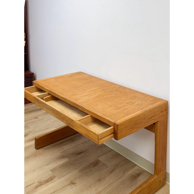 Wood Vintage Handmade Organic Modern Pine Plywood Desk, Lou Hodges Style MCM For Sale - Image 7 of 18