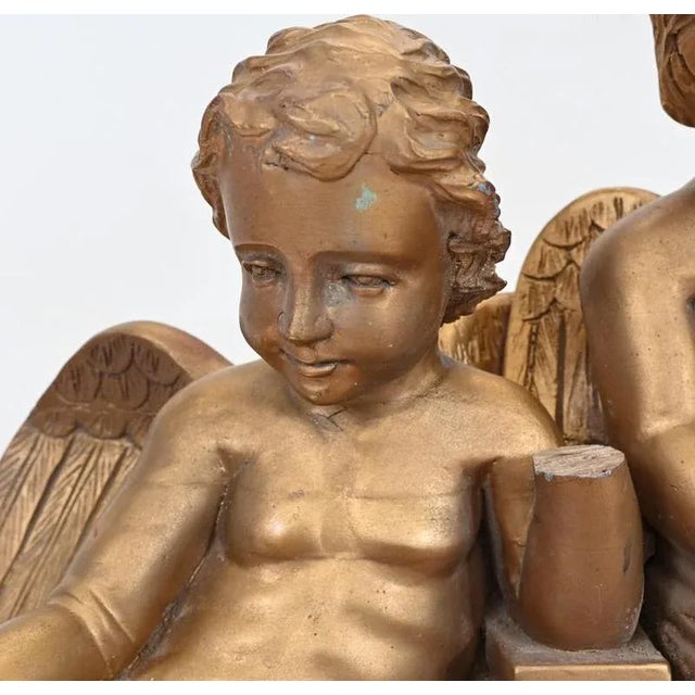 Italian Carved Cherub Trio, 1880 For Sale - Image 4 of 6