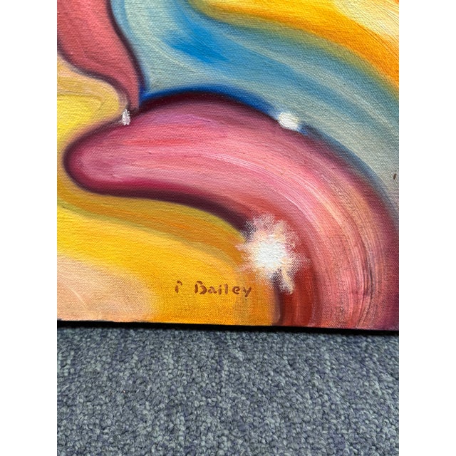 Textile Patrick Bailey's Marbles Oil on Canvas, Signed For Sale - Image 7 of 12