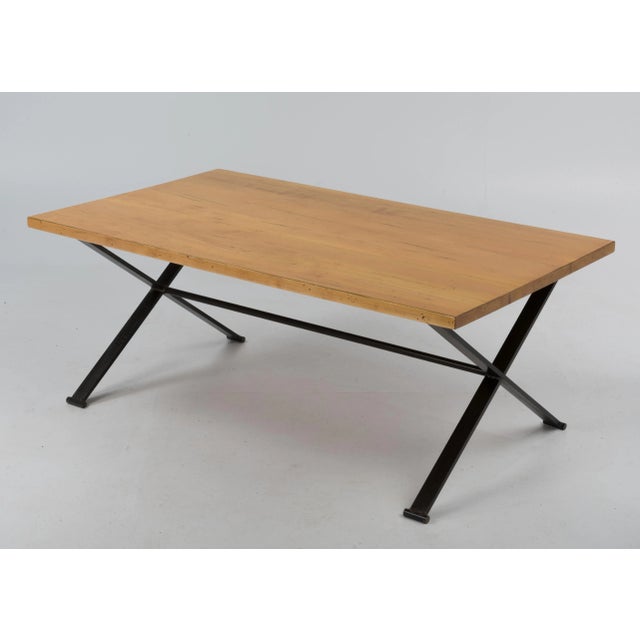 1970s Mid Century Campaign Desk or Coffee Table Bronze Patina Convertible Mid Century For Sale - Image 5 of 13