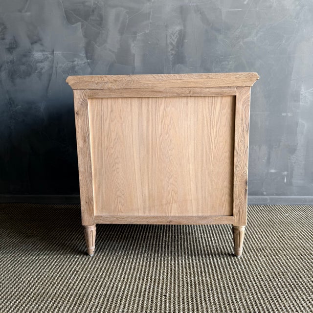 Not Yet Made - Made To Order Louis XVI Style White Oak Nightstand 2 Drawers For Sale - Image 5 of 12