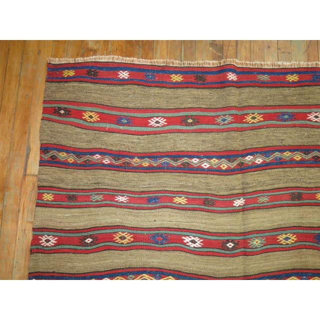 Mid 20th Century Antique Tribal Kilim, 5' X 7'9'' For Sale - Image 5 of 7